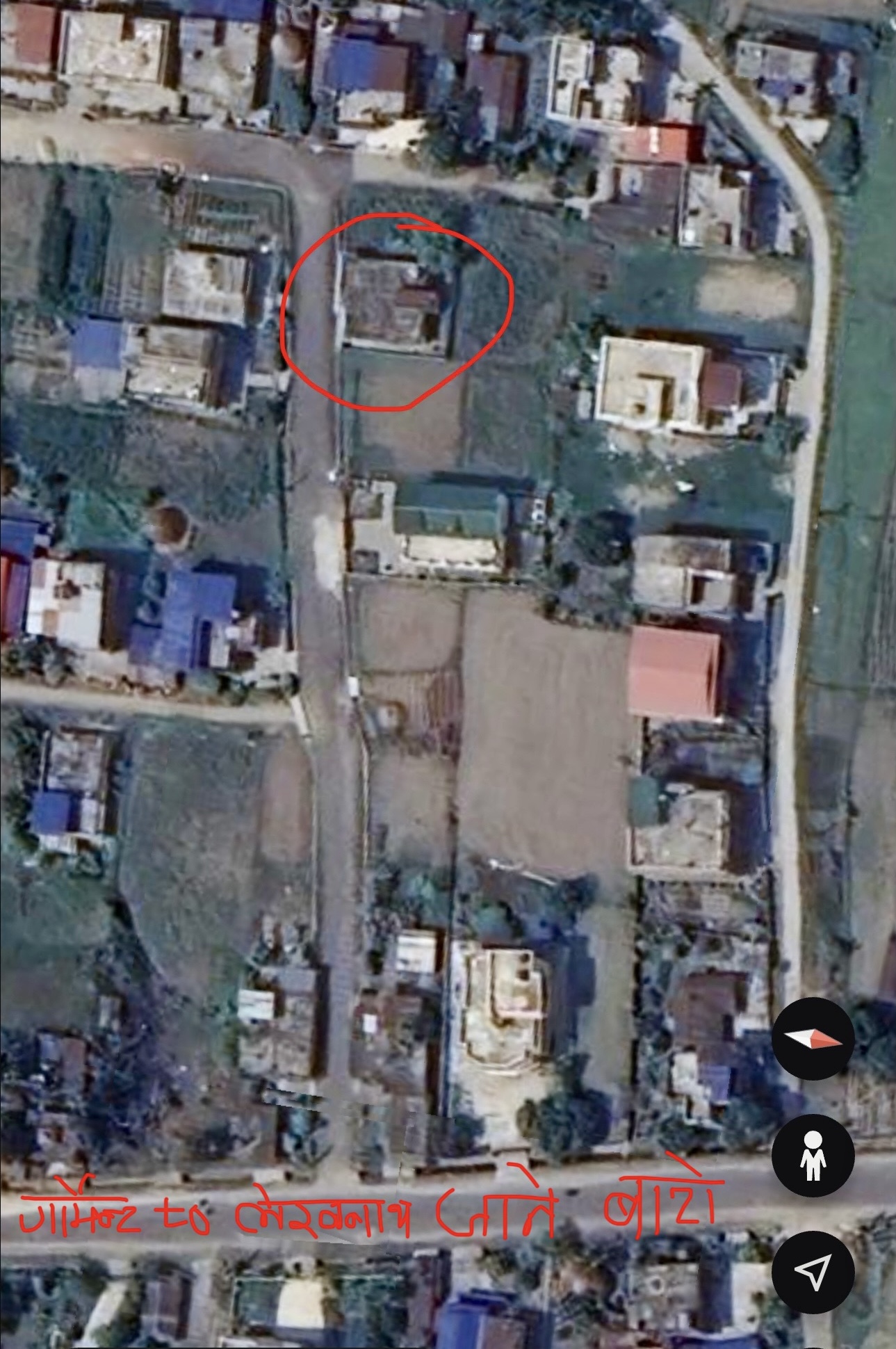 A house built on 10 Dhur Near Lekhnath-Garment. Road (50m west ) 